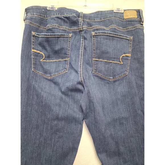 American Eagle Outfitters Hi Rise Artist Flare Dark Wash Jeans Women's Size 20 S - Picture 3 of 10